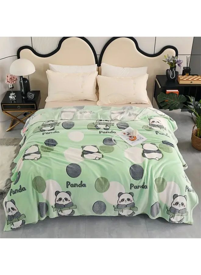 Panda Design Soft Milk Floral Bedspread 59x79 Inch Lightweight All Season Blanket - Image 3
